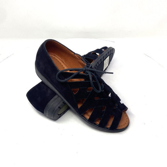 Caged lace up VTG Y2k‎ style wedge sandal - Picture 1 of 5